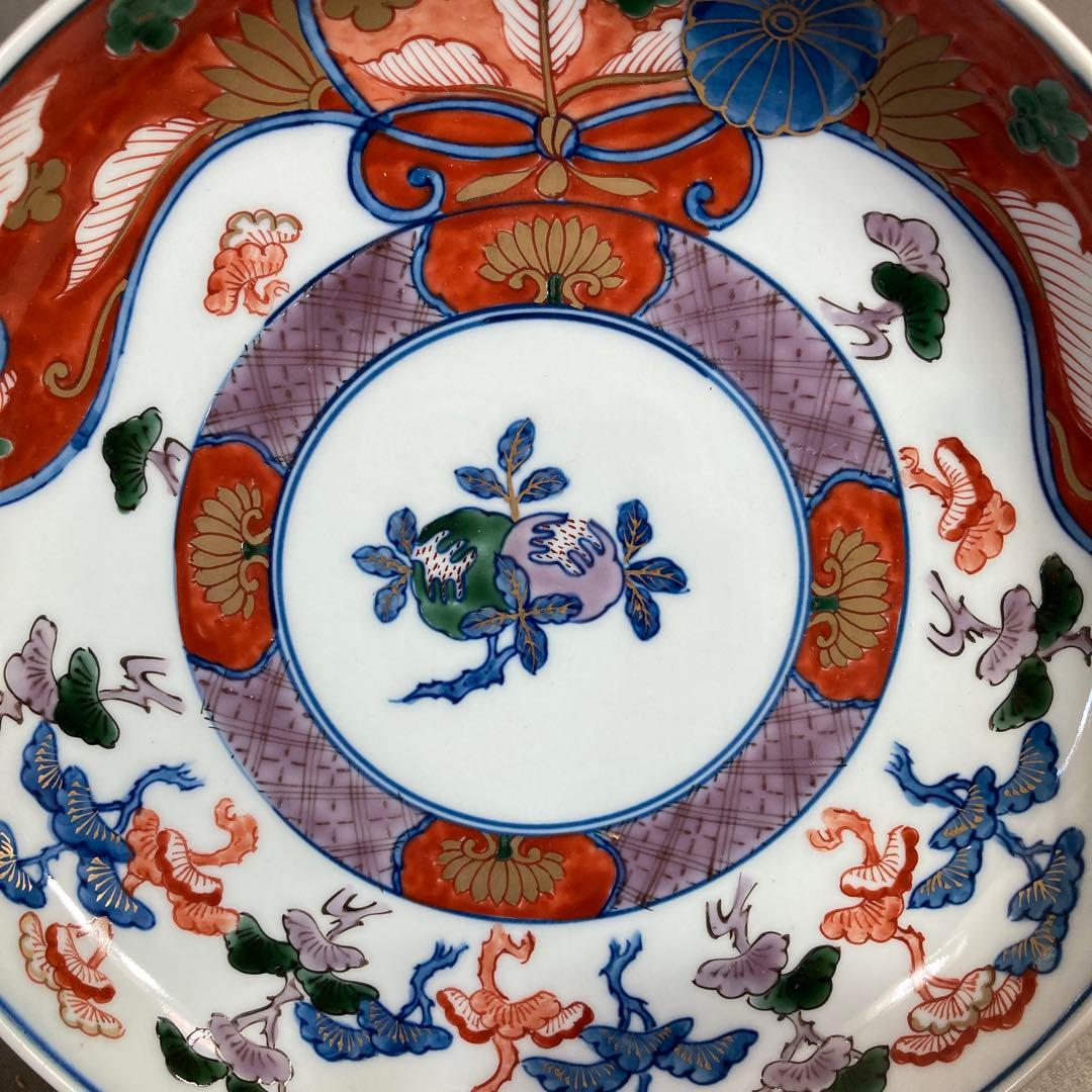 【源右衛門】古伊万里の伝統　日本銘窯　源右衛門作　古伊万里松絵　小皿と中皿各一枚