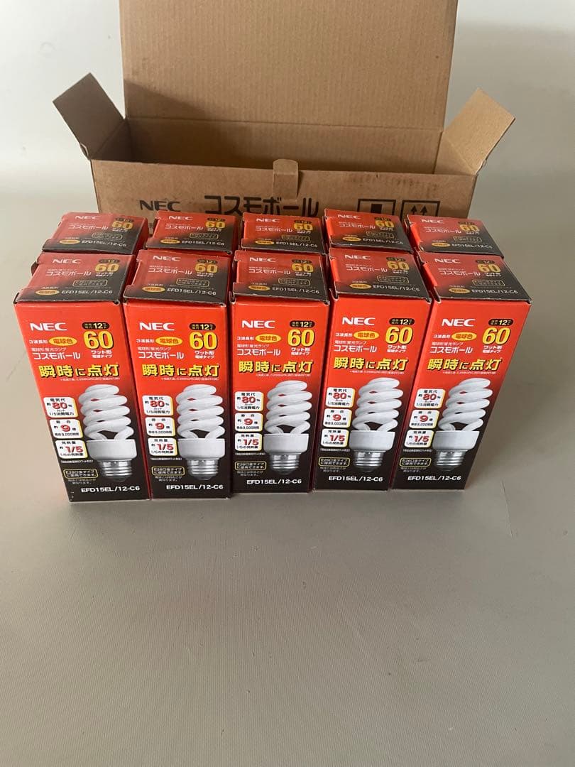 10個セットNEC 電球形蛍光ランプコスモボールEFD15EL/12-C6