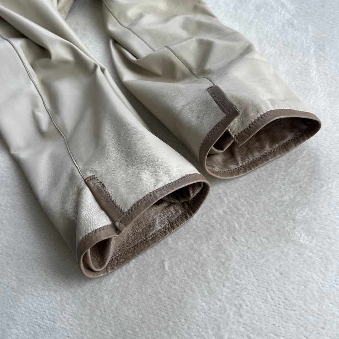 ★バルマン　パリス　2way レザーコート フーディ　ラムレザー