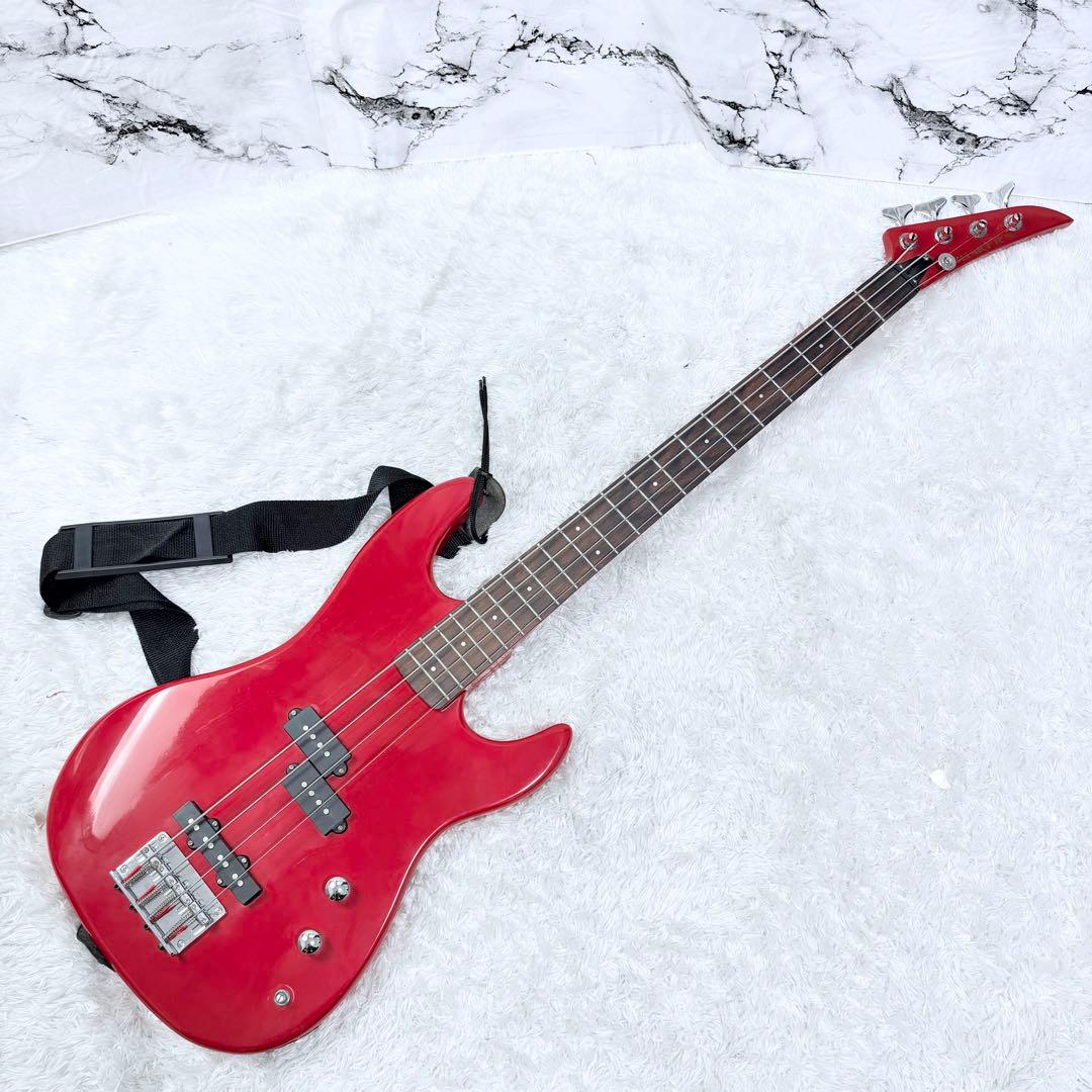BUSKER’S バスカーズ エレキベース レッド 4弦 エレキベース 初心者