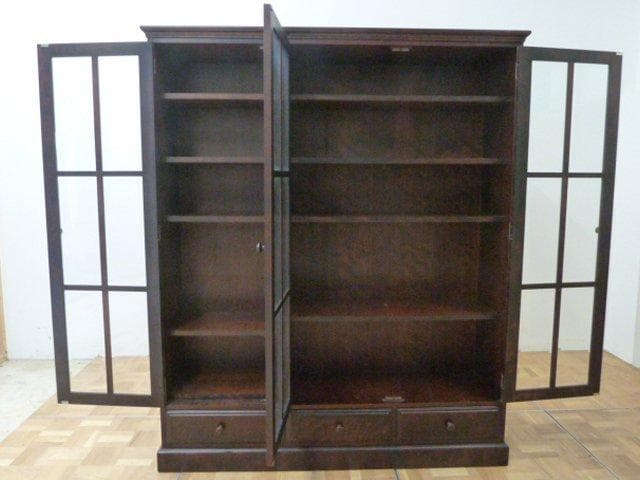 和光 北斗民芸 本棚 W1495×D395×H1800mm 書棚 飾り棚 収納