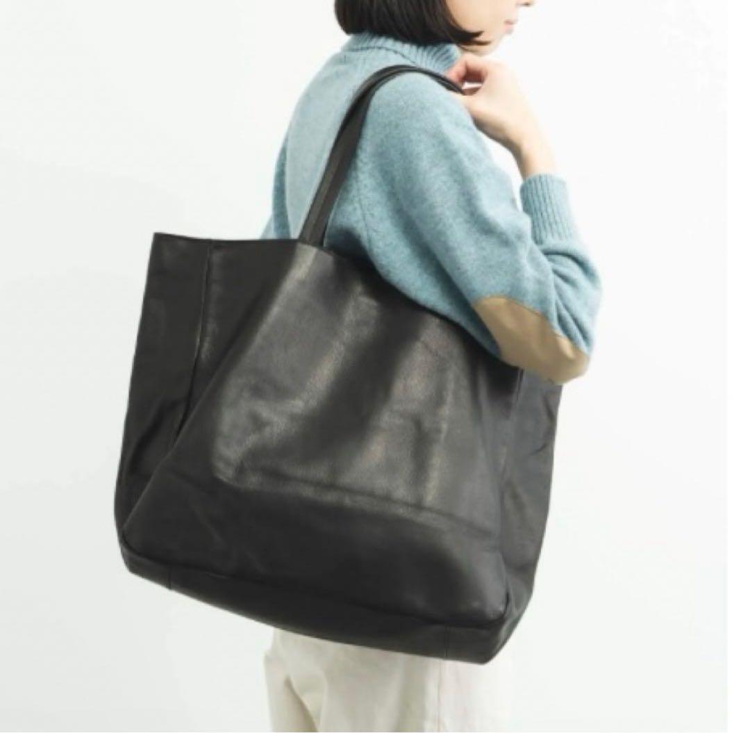 CLASKA 黒 レザートートバッグ