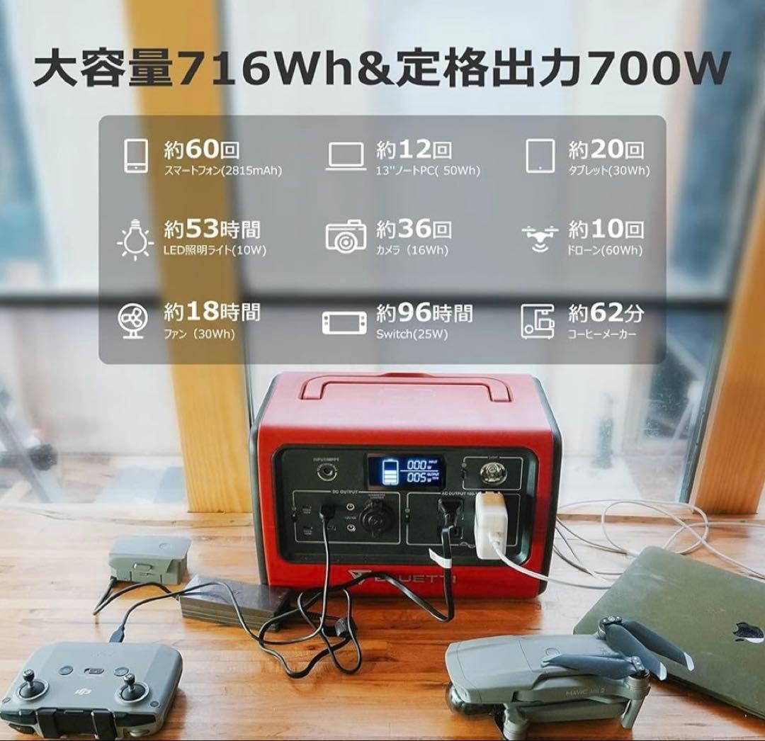 （確認のみ。未使用美品）BLUETTI ポータブル電源 EB70 716Wh