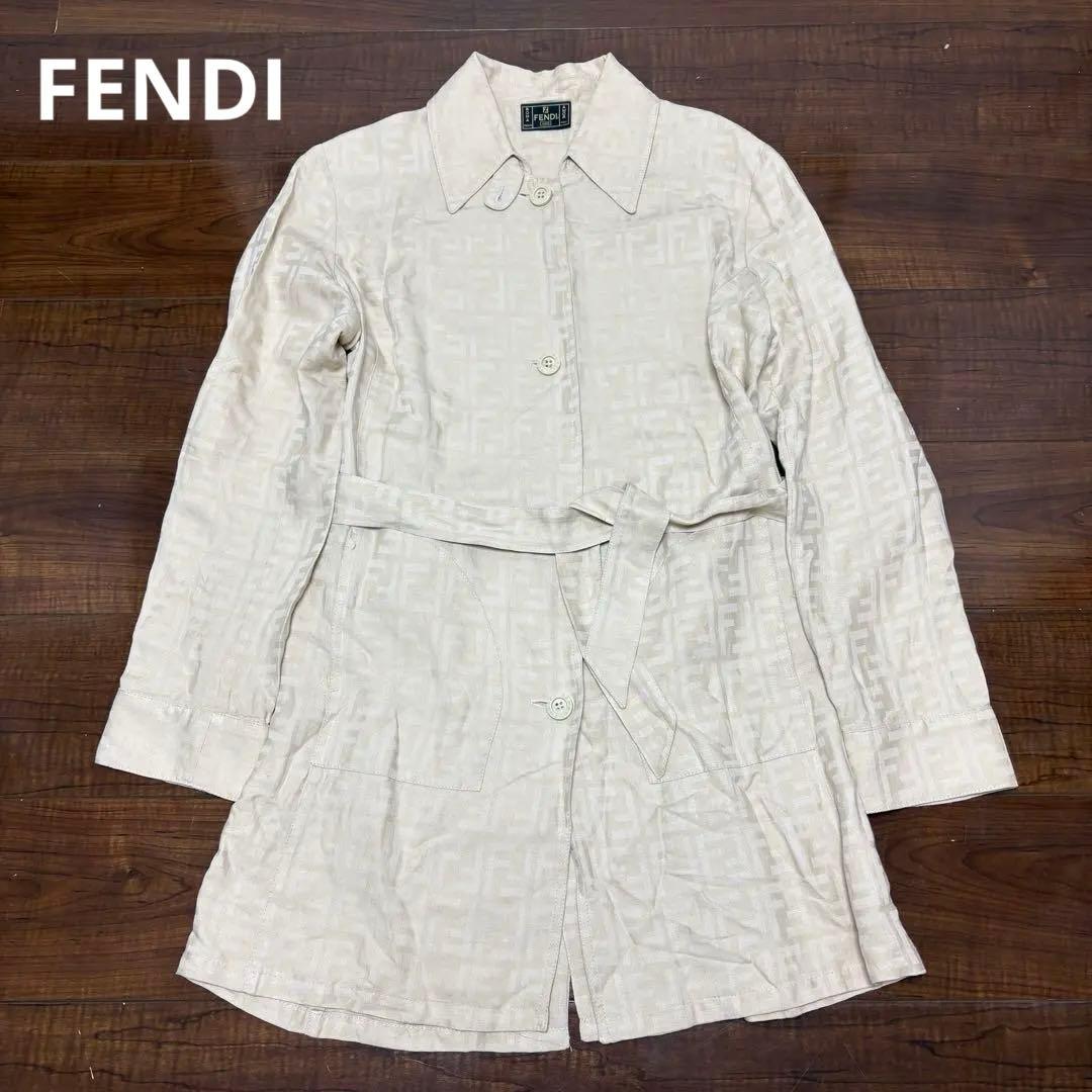 FENDI フェンディ ズッカ スプリングコート　薄手