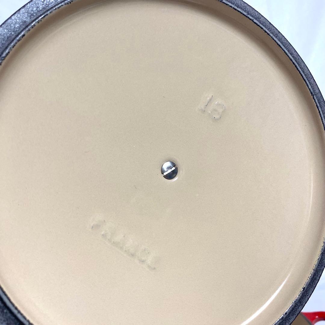 ル・クルーゼ ココットロンド 両手鍋 18cm レッド ゴールドツマミ