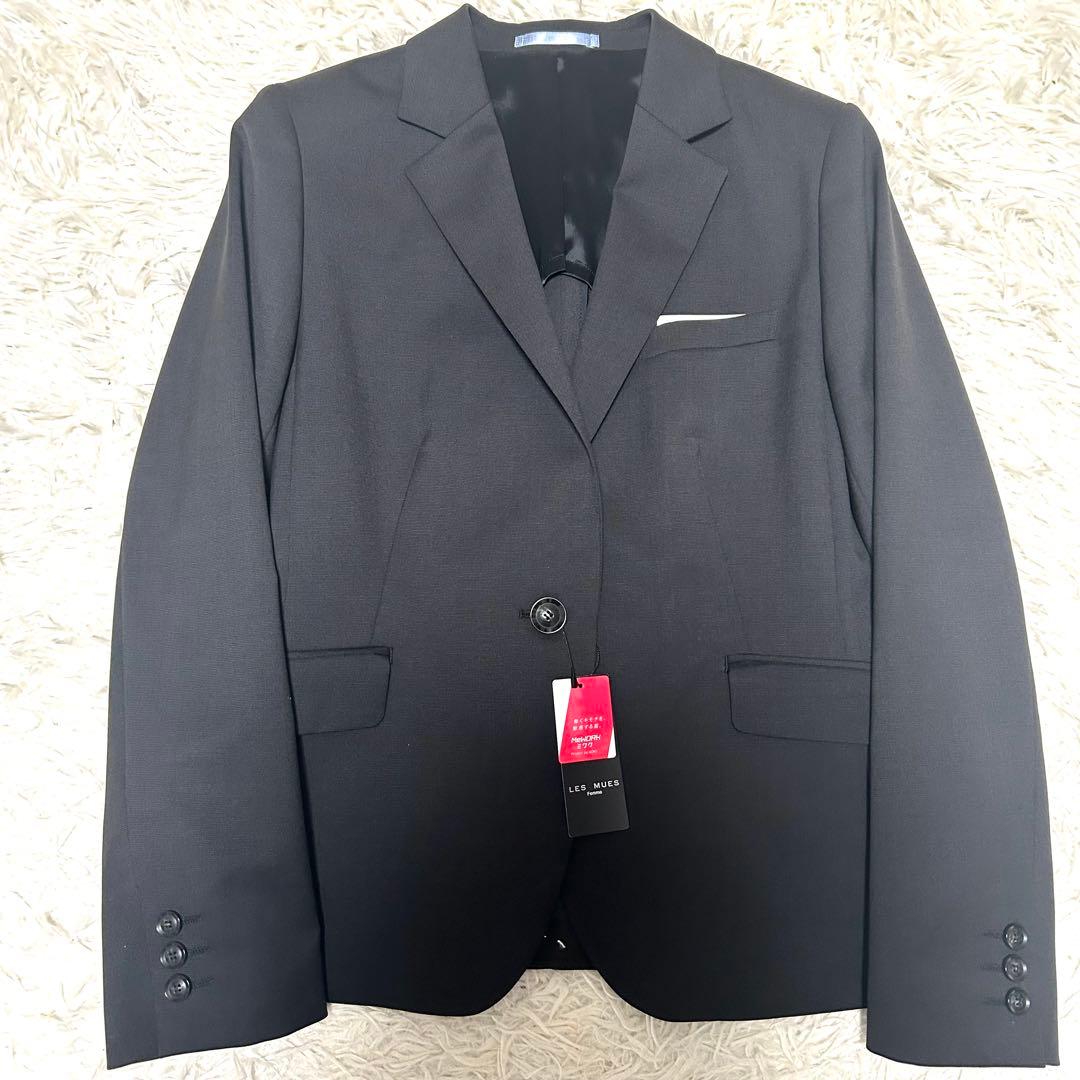 【未使用タグ付】洗えるキレイスーツ グレーピンドット セット 大きいサイズ3L