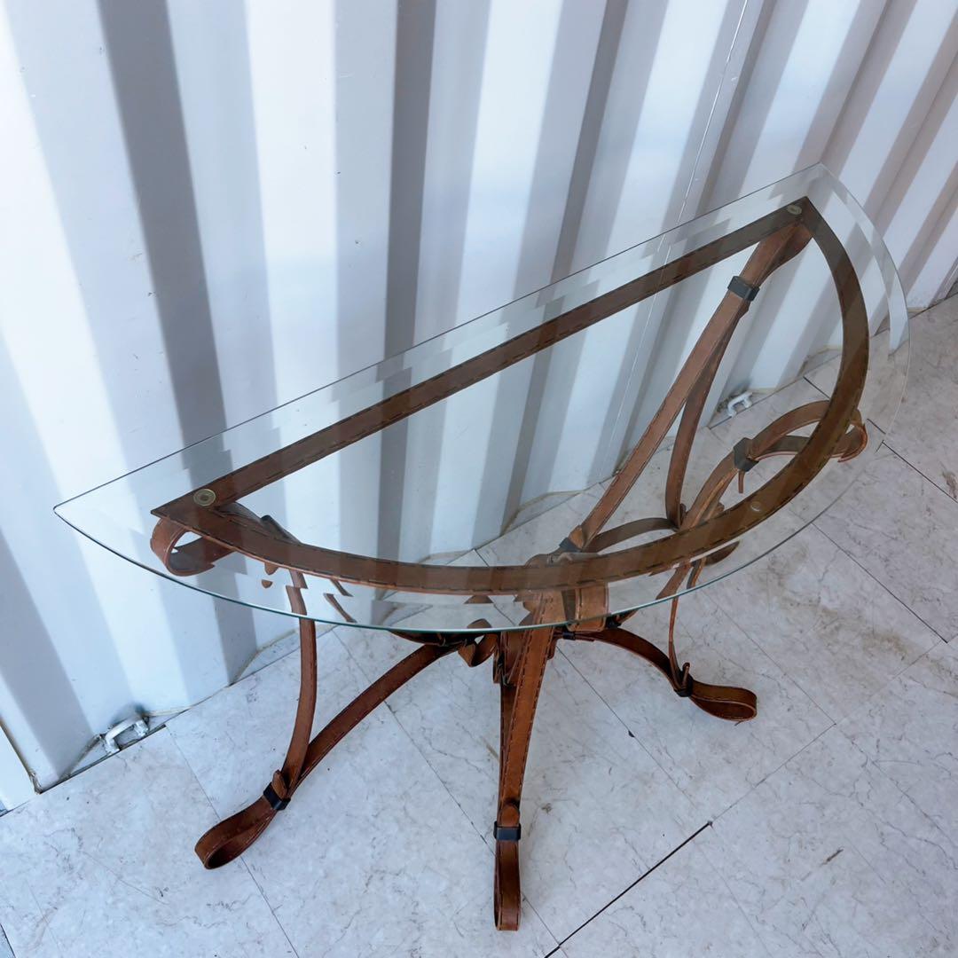 取付無料！メートランドスミス セオドアアレキサンダー ガラスコンソールテーブル