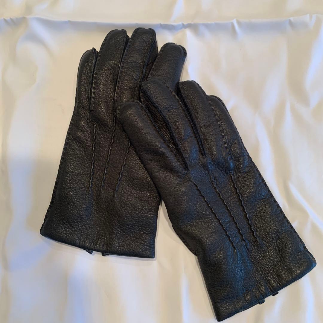 DENTS 黒 レザー 手袋 サイズ8