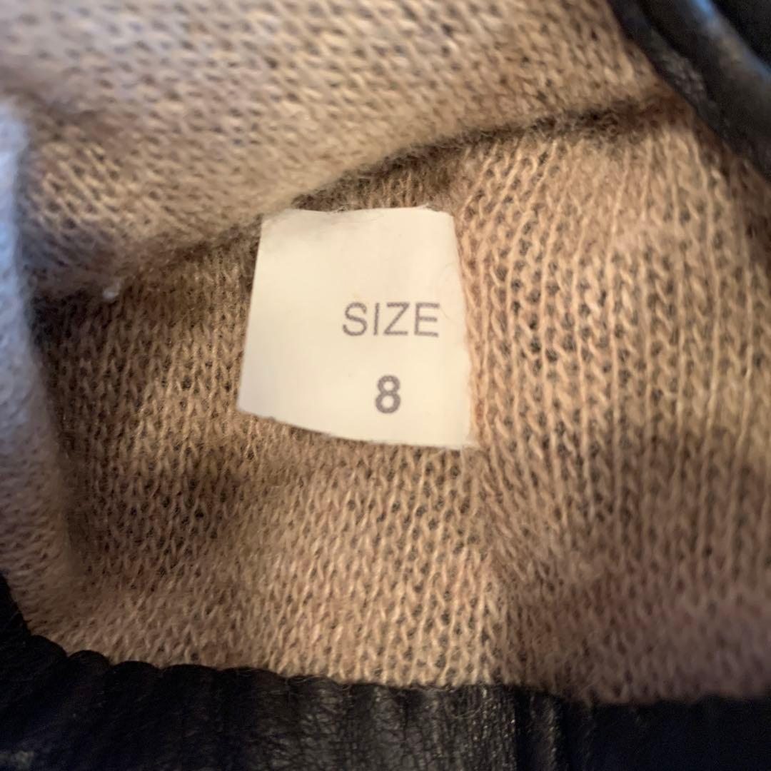 DENTS 黒 レザー 手袋 サイズ8