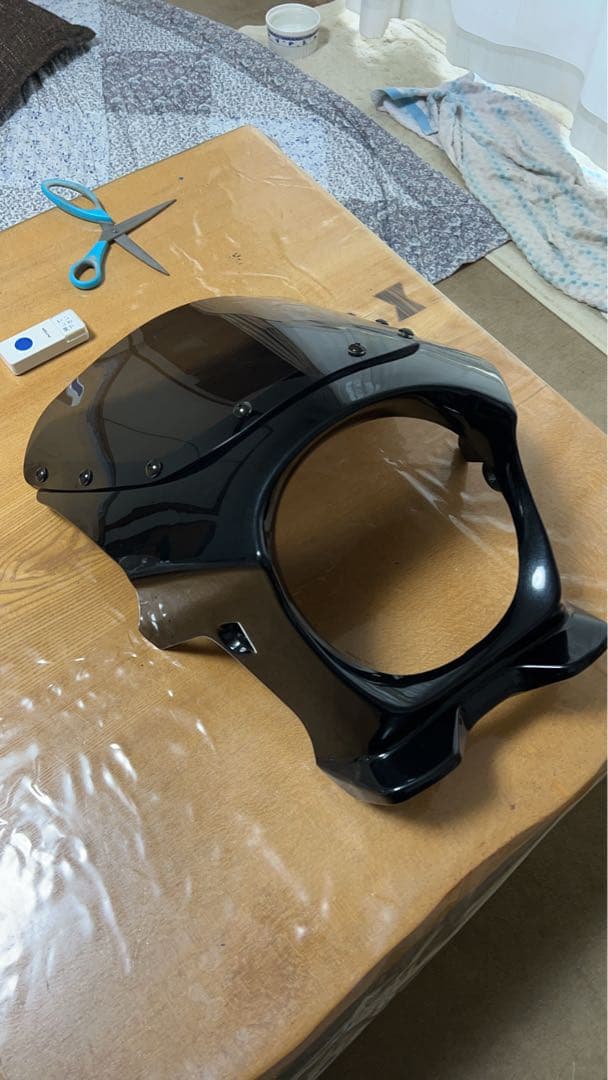 KTz900rsフロントカウル メタリックディアブロブラック塗装済み