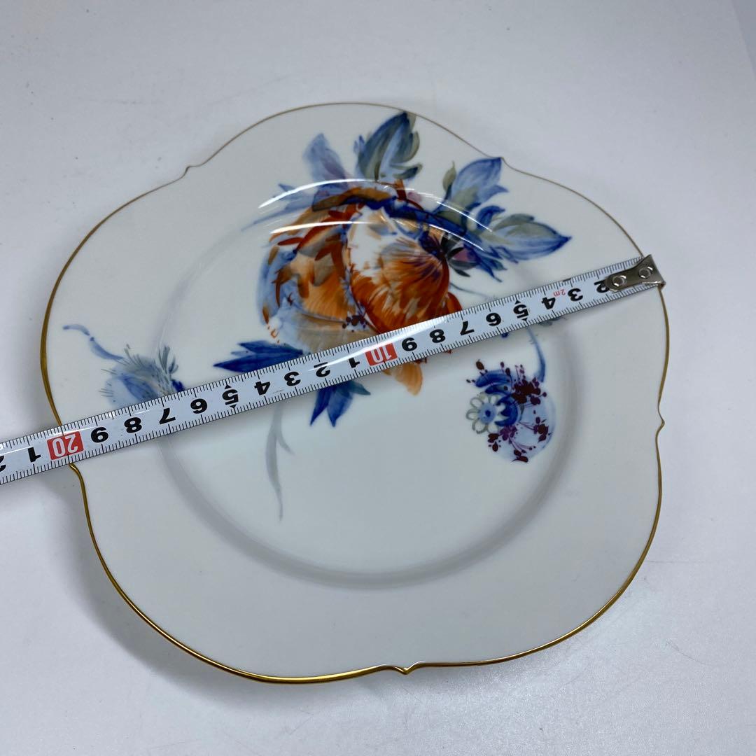 マイセン　現代花プレートA 幅約20.6㎝ 東さ7-0202②