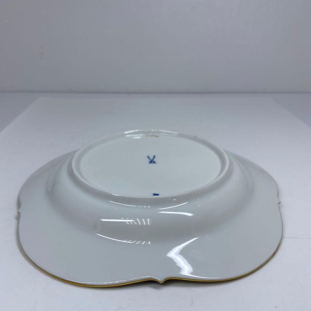 マイセン　現代花プレートA 幅約20.6㎝ 東さ7-0202②