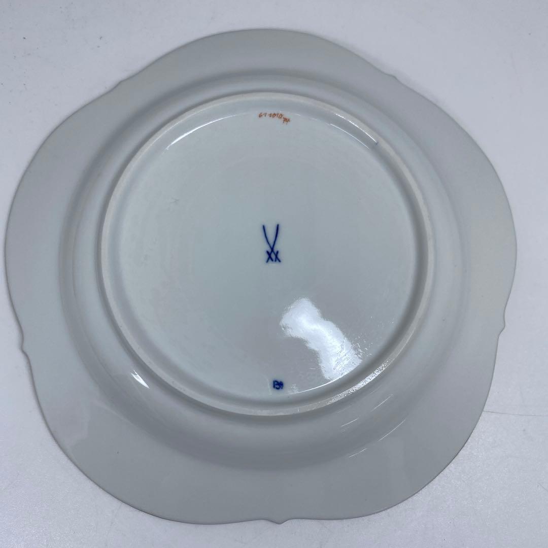 マイセン　現代花プレートA 幅約20.6㎝ 東さ7-0202②