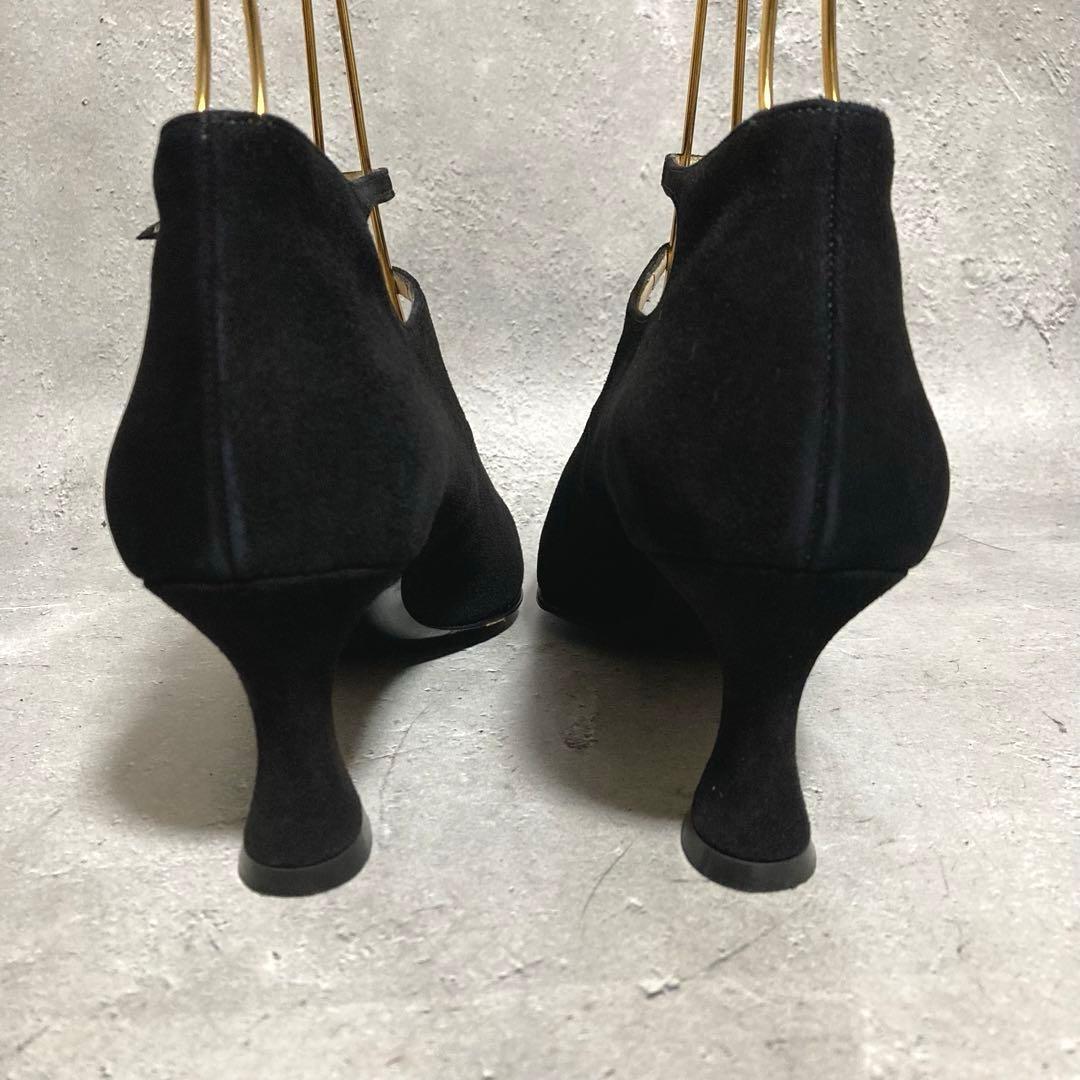 美品　シャネル　CHANEL （37） ダブルストラップ　パンプス　スウェード