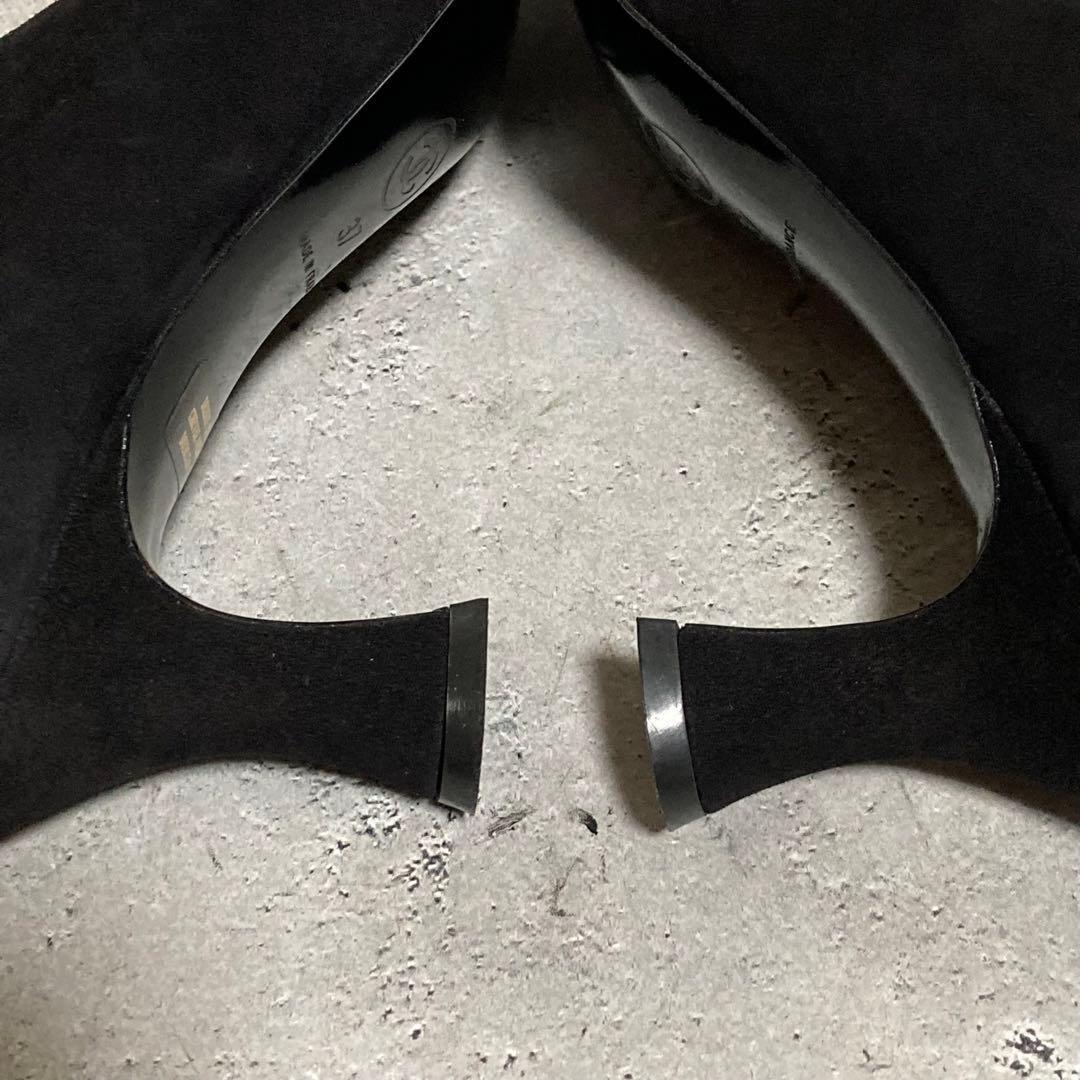 美品　シャネル　CHANEL （37） ダブルストラップ　パンプス　スウェード