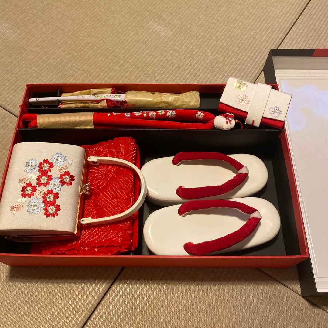 七五三　七歳用　草履バッグ小物セット