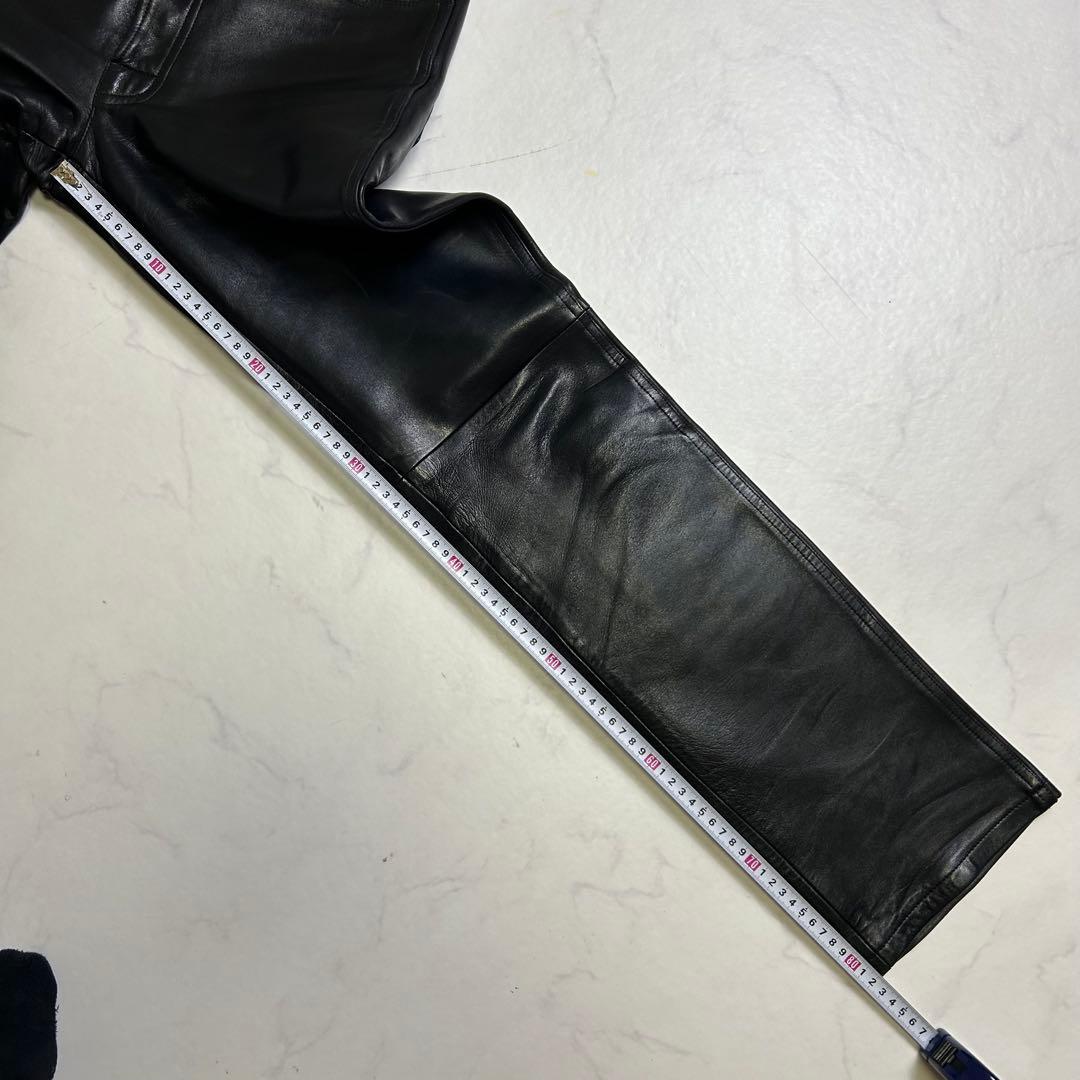【90s】フランス製 アニエスベーオム レザーパンツ 38 羊革 サンライズ期