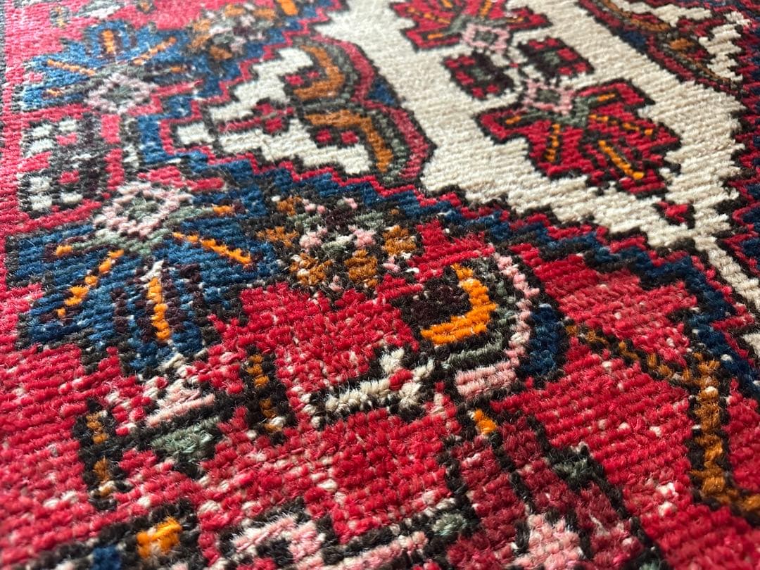 184×92 ヴィンテージラグ　ハマダン製　手織　トライバルラグ