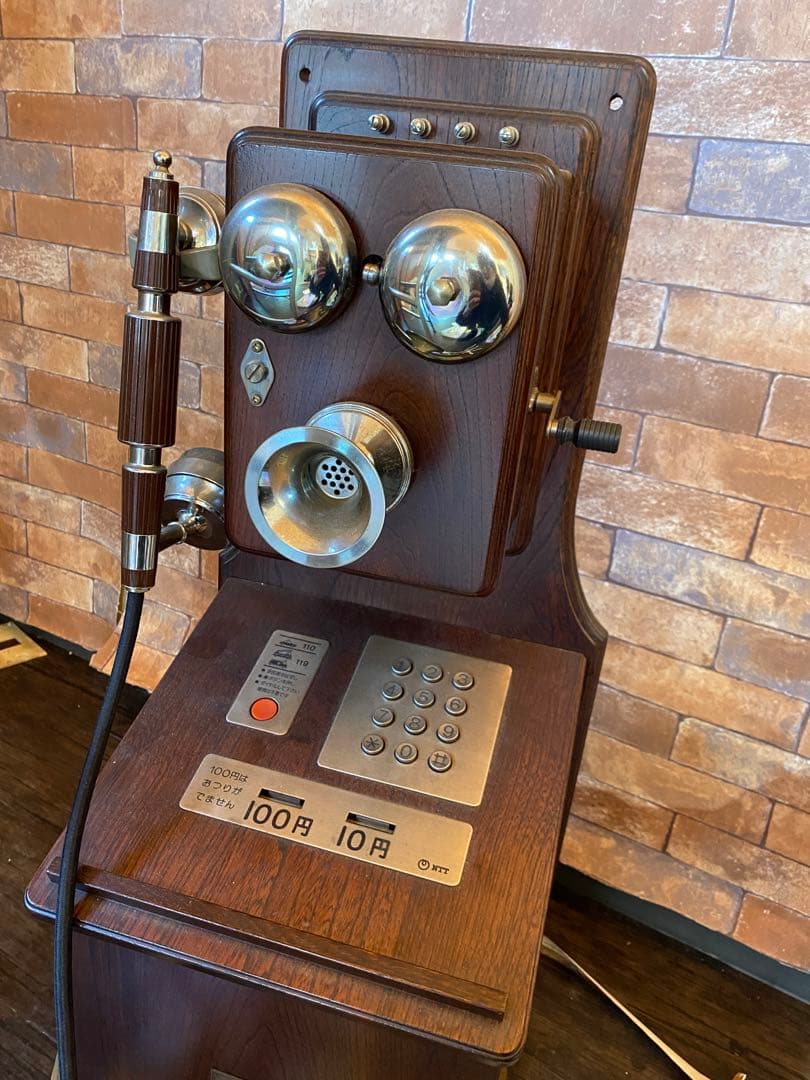 木製公衆電話 オルゴール付