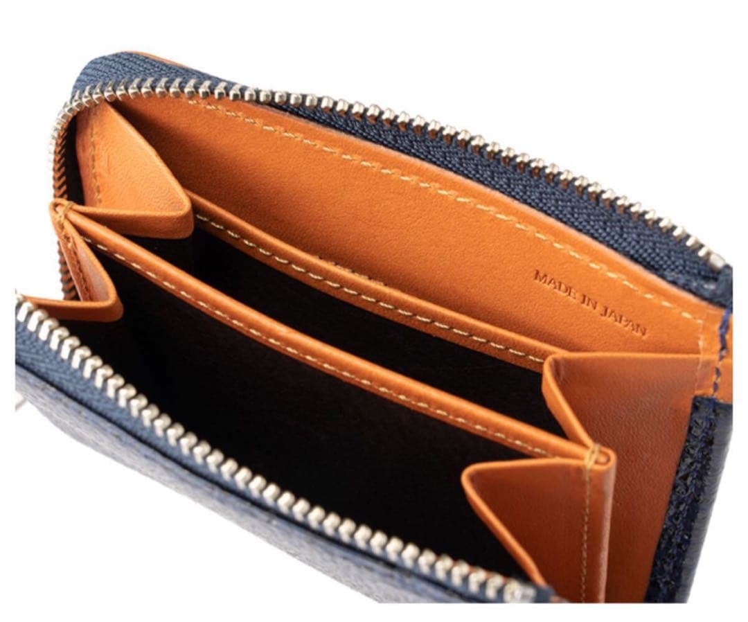 新品未使用箱付【キプリス】小銭入れ カシューレザー ネイビー