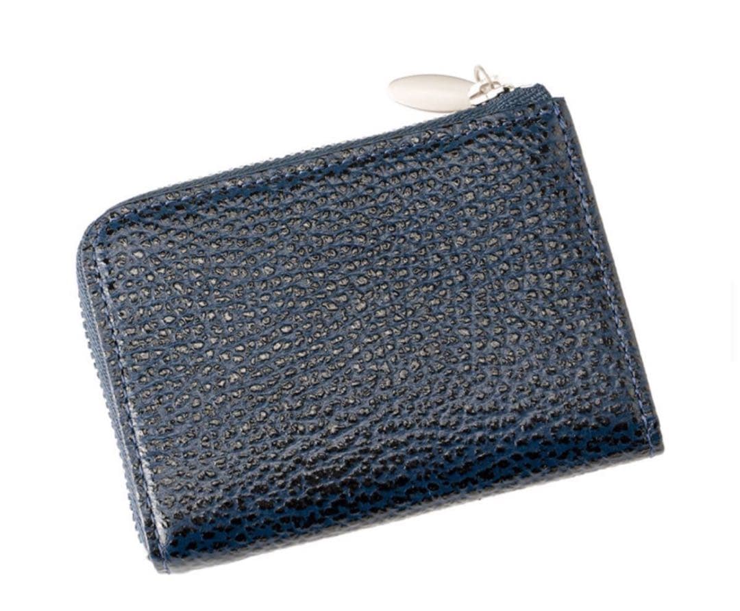 新品未使用箱付【キプリス】小銭入れ カシューレザー ネイビー