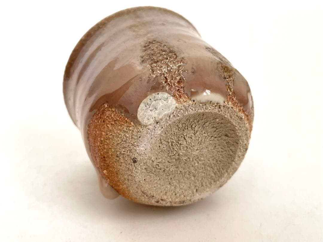 陶芸家　西岡小十　斑唐津　ぐい呑　共箱　まだら　古唐津