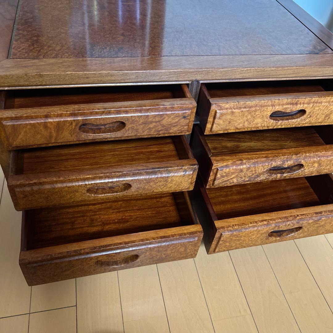 唐木家具　アンティーク　木製 6引き出しタンス ブラウン　チェスト