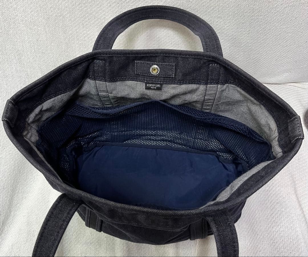 ✨未使用品✨PORTER ポーターガール トートバック A4可 デニム　肩がけ