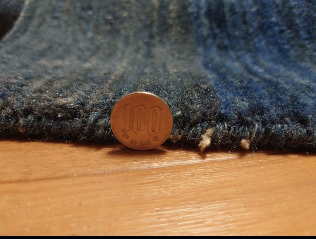 ギャッベ 194✕136 青と緑のグラデーション