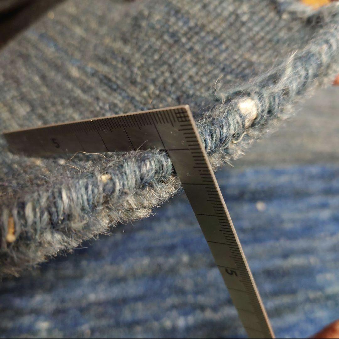 ギャッベ 194✕136 青と緑のグラデーション