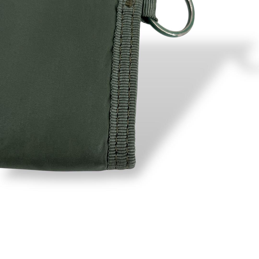 PORTER ポーター　三つ折り財布　カプセル　ロゴ　モスグリーン　ナイロン