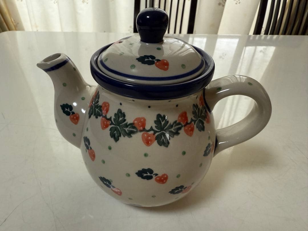 ポーリッシュポタリー ポーランド食器 いちご ポット新品未使用品