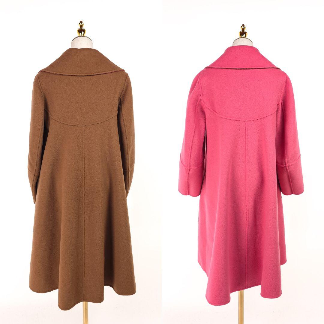 極美品 マックスマーラ クチートアマーノ リバーシブル コート ピンク ブラウン