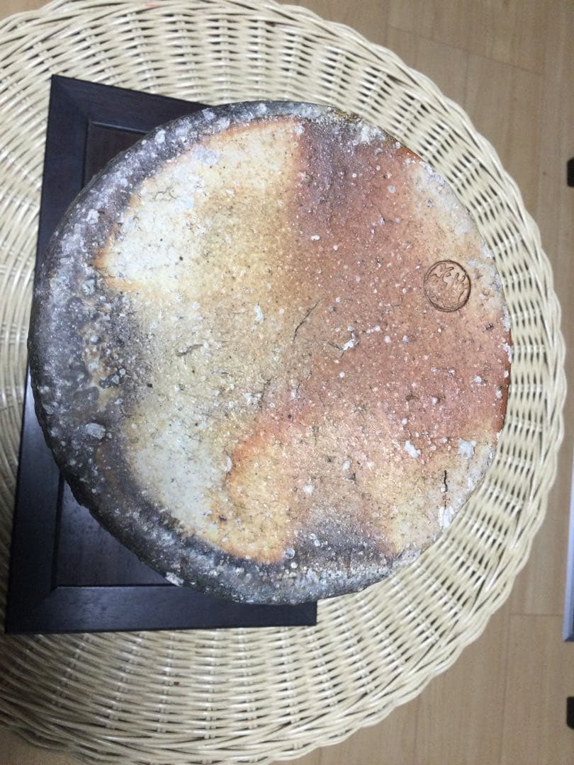 花器　焼き物　　　　　刻印有り　　　　　骨董