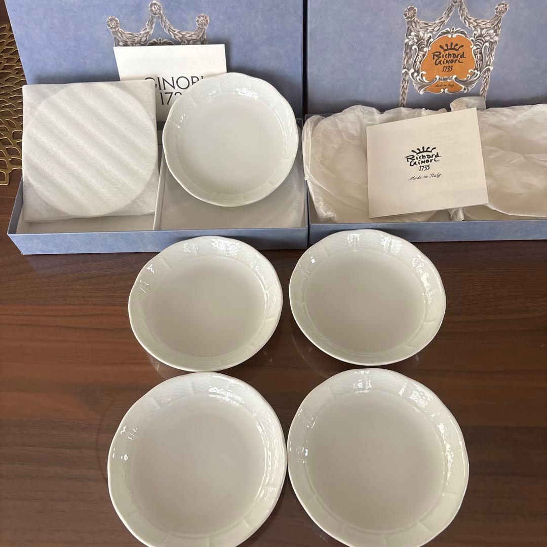 GINORI ベッキオホワイトラウンド(S)６枚セット