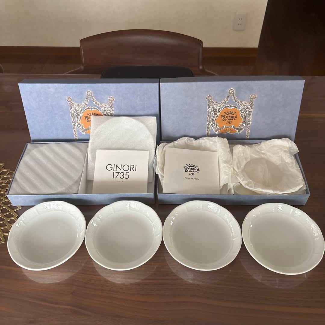 GINORI ベッキオホワイトラウンド(S)６枚セット