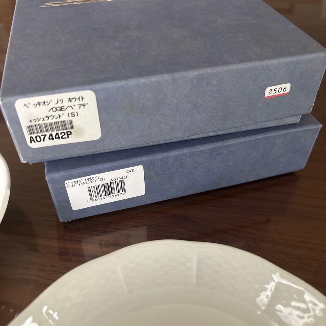 GINORI ベッキオホワイトラウンド(S)６枚セット