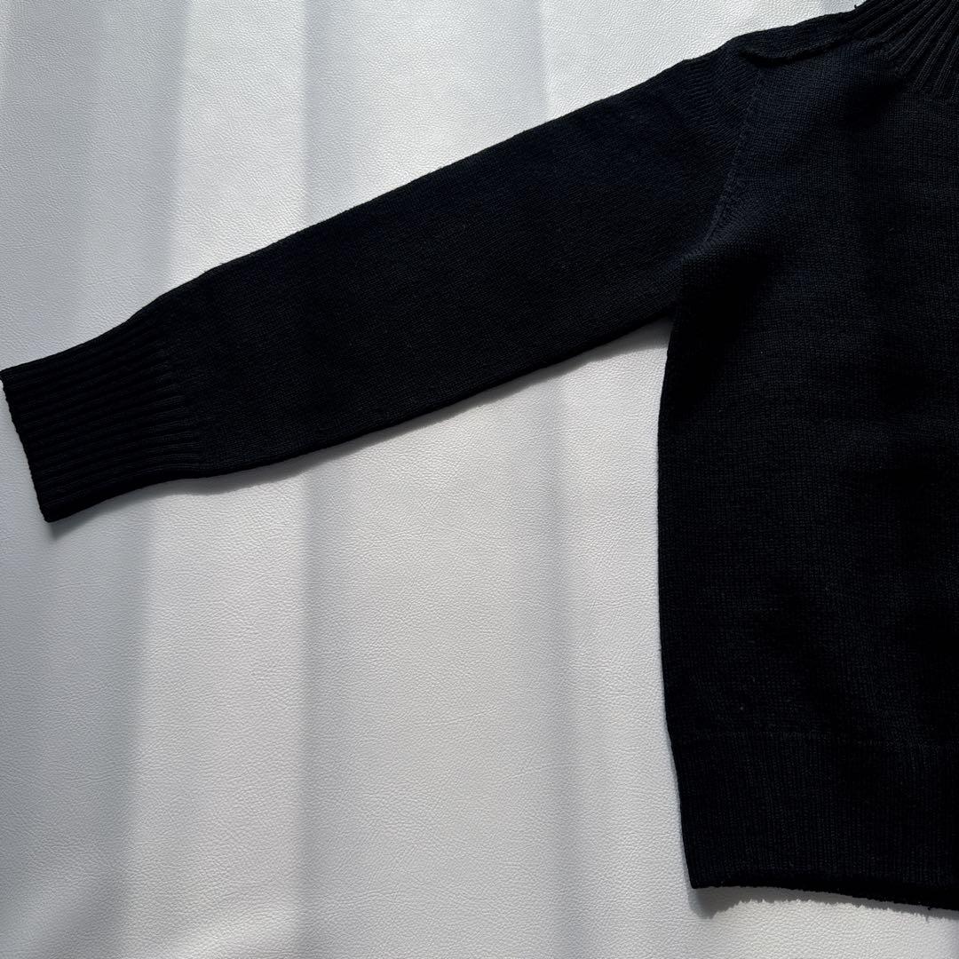 MHL. ウール　ハイネックニット　ブラック　スコットランド製　2