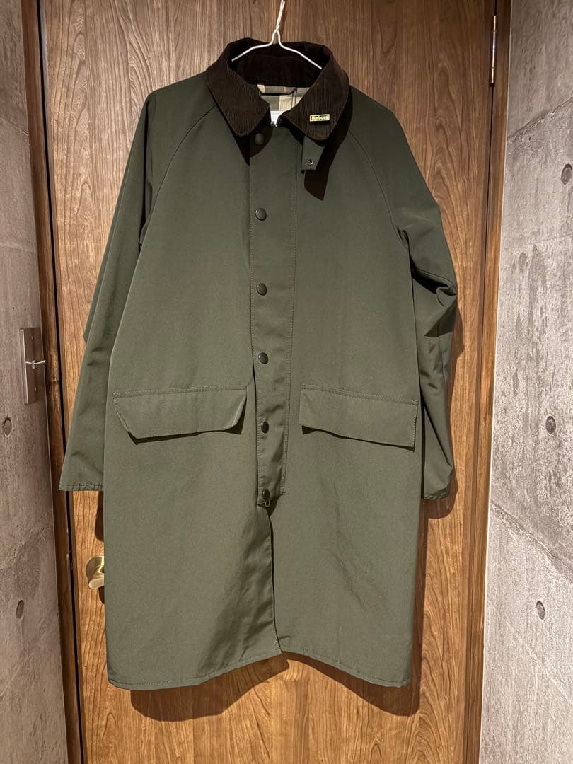 Barbour ステンカラーコート 36サイズ バッジ付　オリーブ