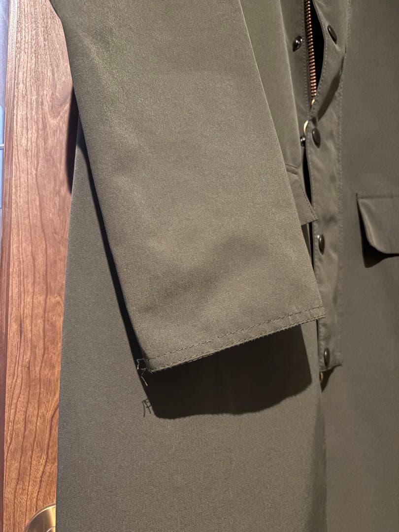 Barbour ステンカラーコート 36サイズ バッジ付　オリーブ