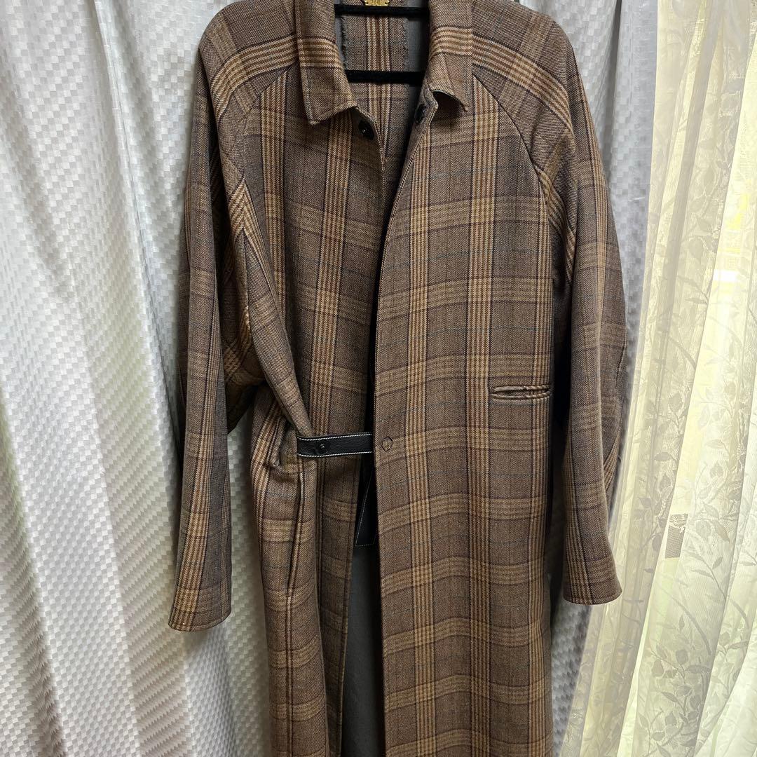 SUNSEA 2019AW キャメルチェックコート