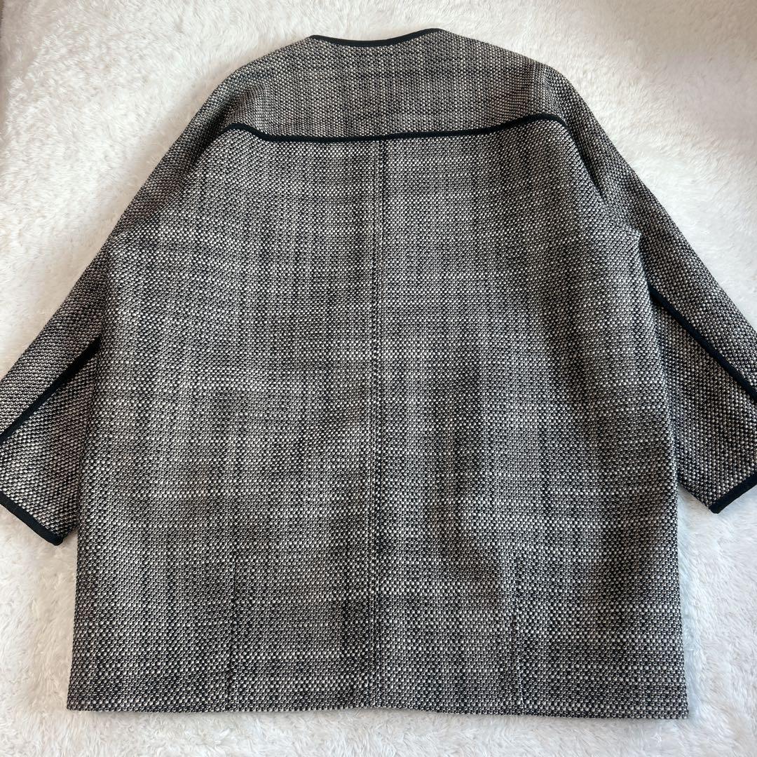 【美品】feerique フィーリックダンボールボンディングツィードコートXL