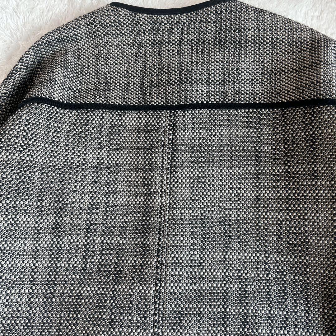 【美品】feerique フィーリックダンボールボンディングツィードコートXL