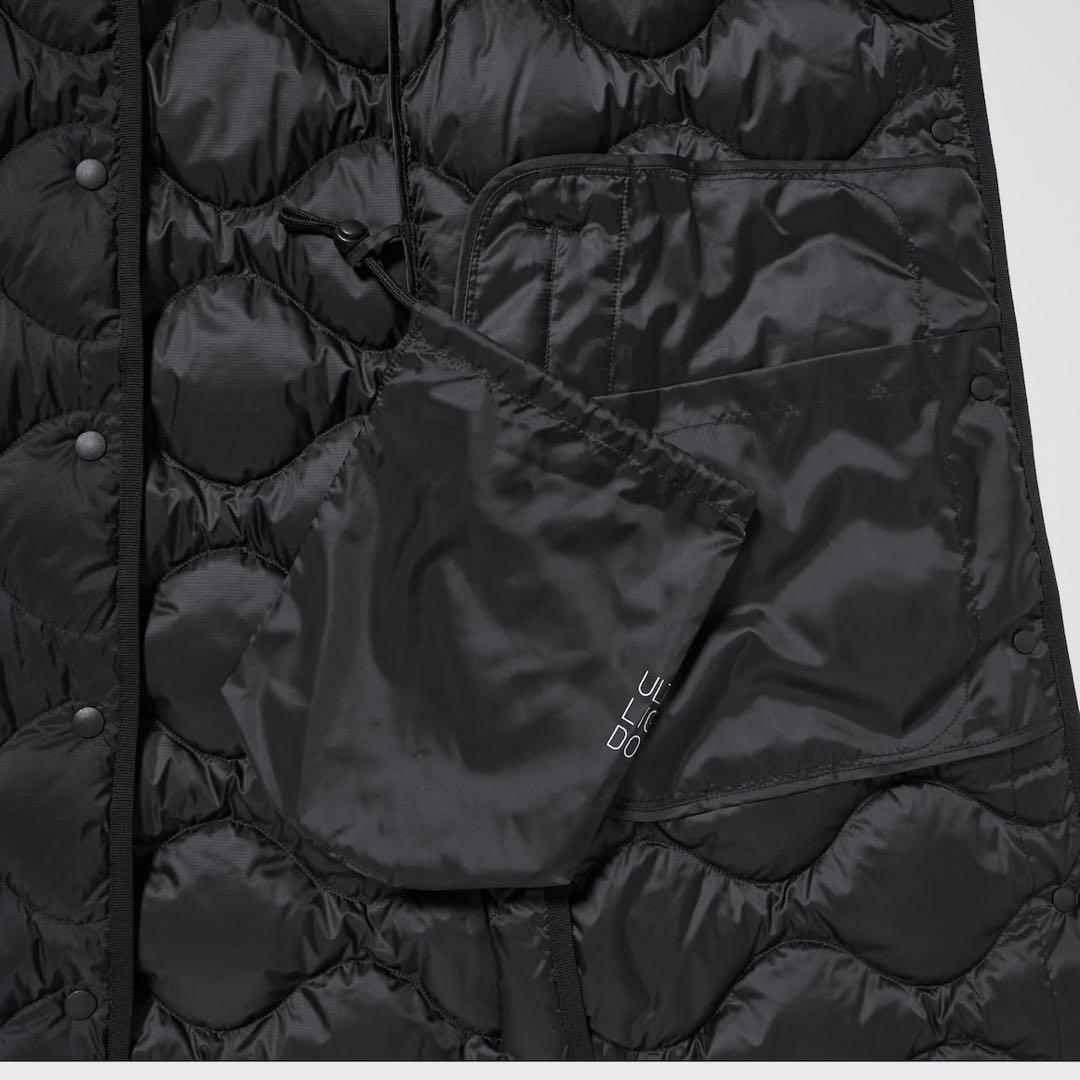 ウルトラライトダウンロングベスト ブラック