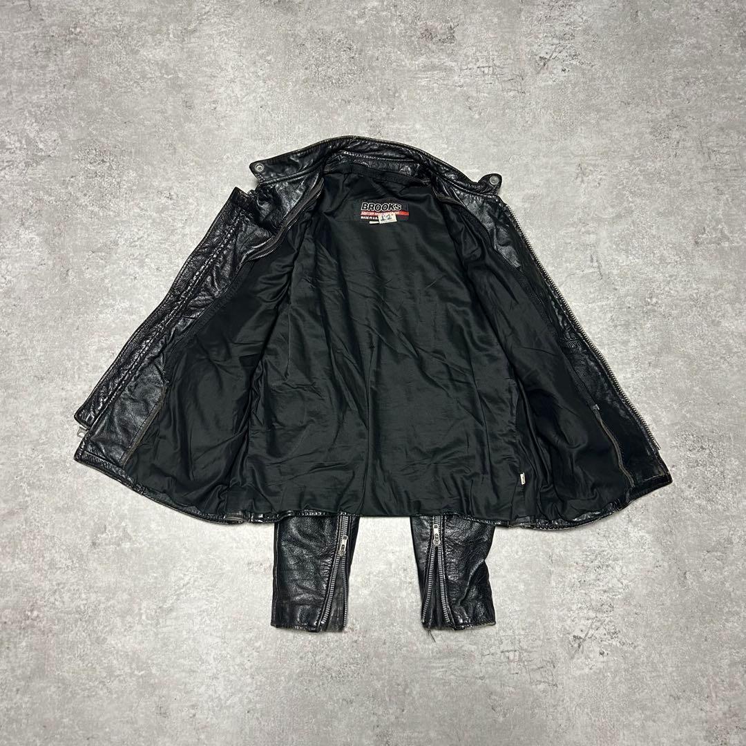 80s BROOKS USA製 シングル レザージャケット　本革