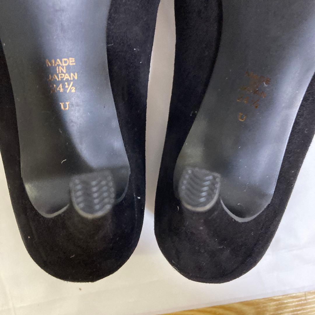 【美品】DIANA ダイアナ　ハイヒール　　パンプス　スウェード　黒　24.5