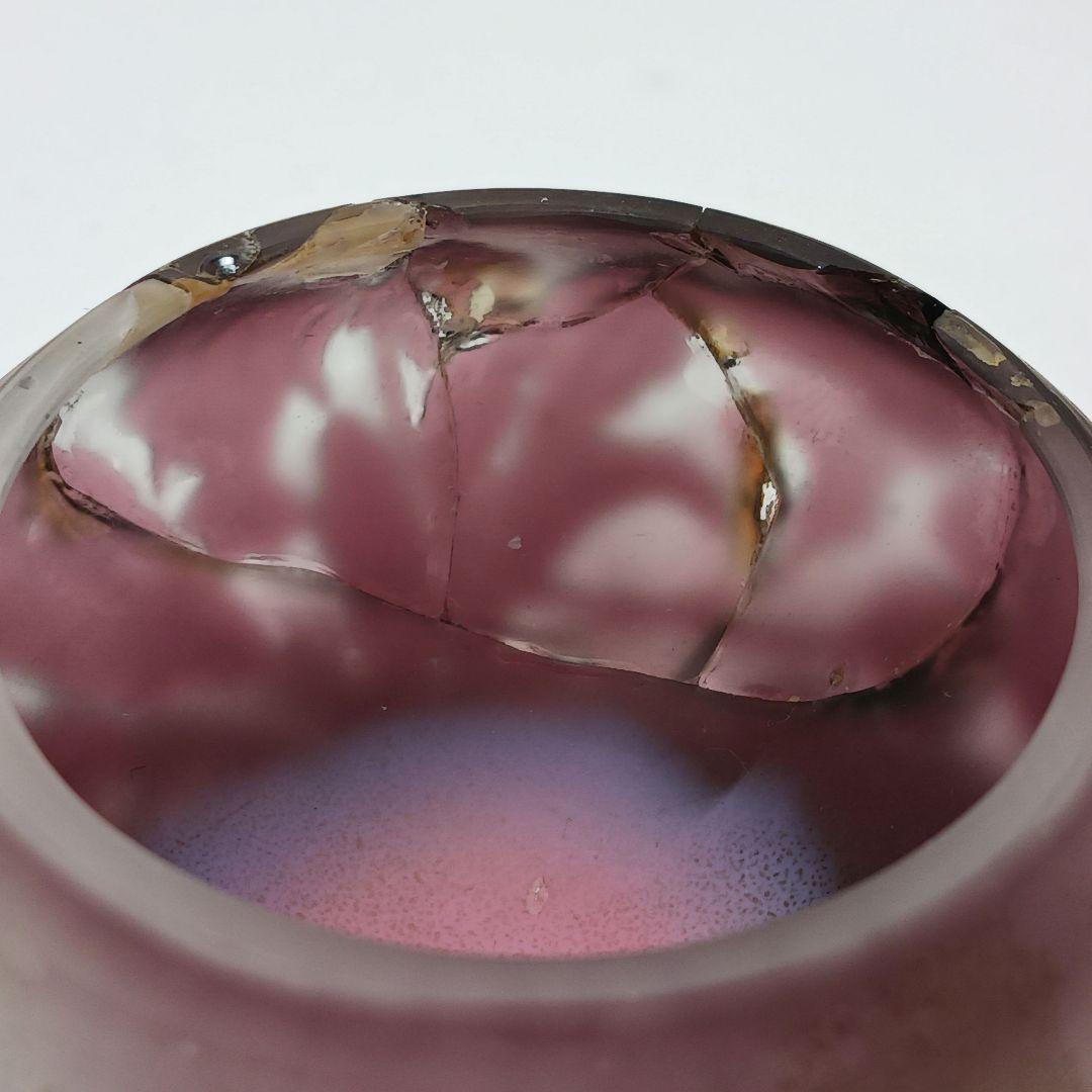 S189-1 エミールガレ カメオ彫り 小壷 花瓶 難あり　HHH