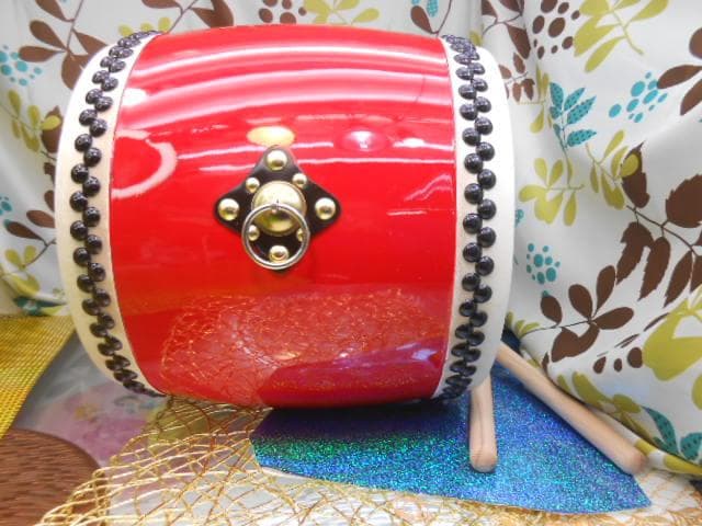 R(送料無料)39.980円　エイサー大太鼓36cm*40cm 撥二本移動袋付き