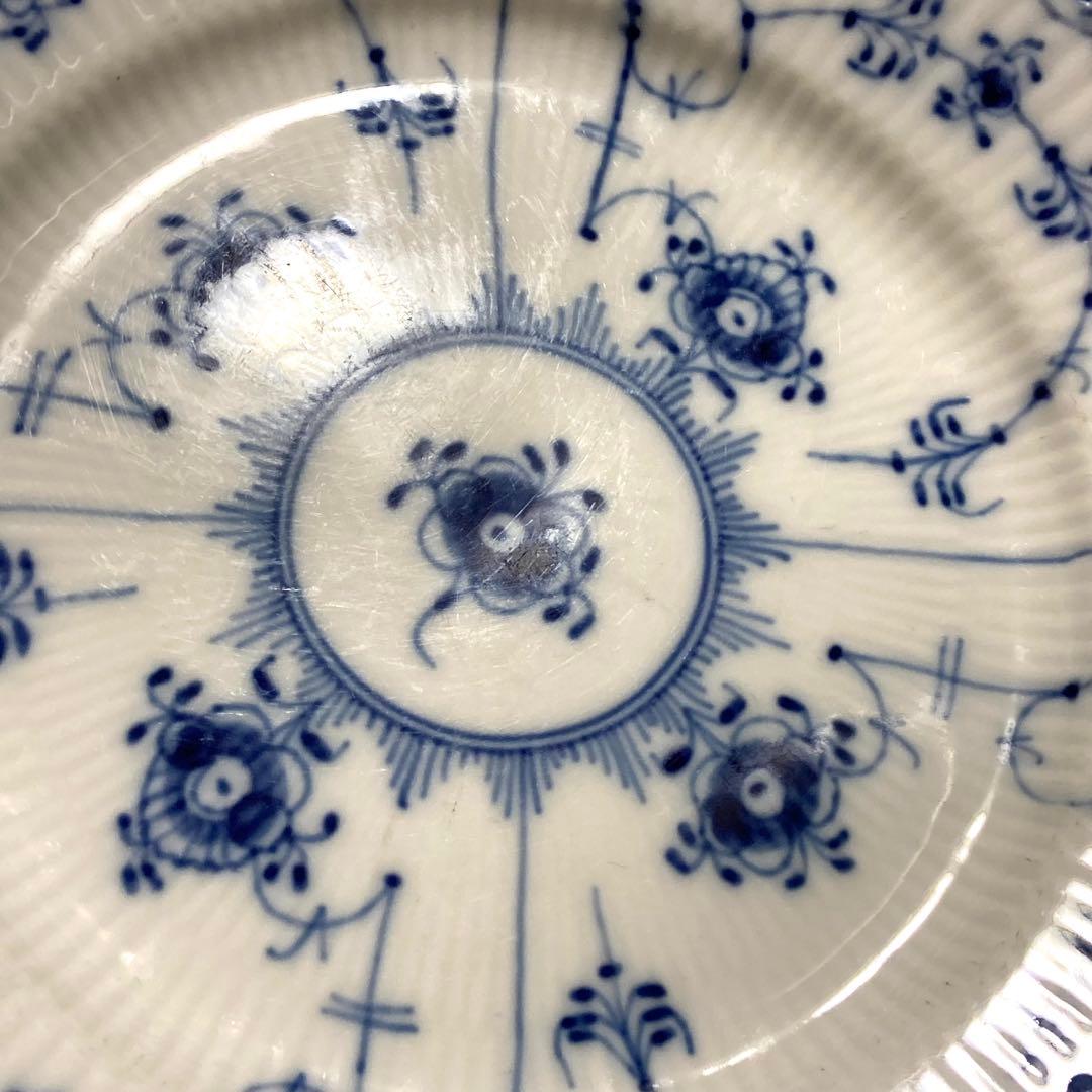 5枚✨ロイヤルコペンハーゲン ブルーフルーテッドハーフレース プレート 19cm