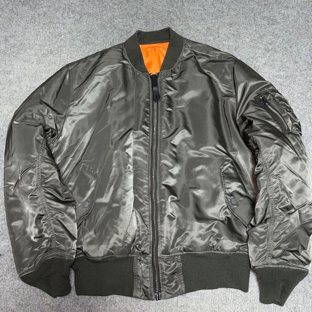 【美品✨】ALPHA INDUSTRIE ma-1 カーキ L